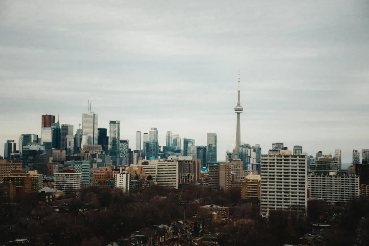 Toronto skyline with CN Tower and waterfront
