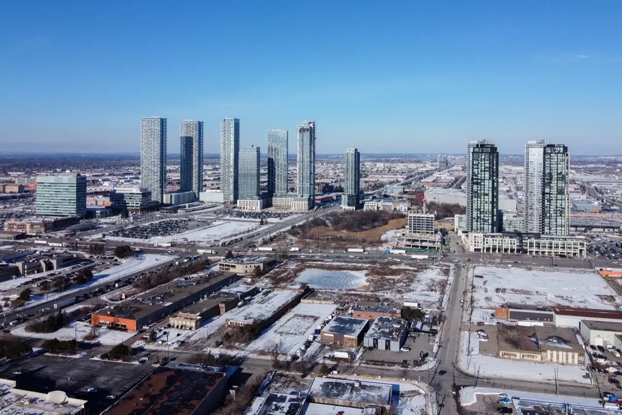 Vaughan, Ontario urban cityscape in York Region — cobbler and shoe repair service area